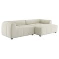 thumbnail image 5 of Liana Right-Facing Upholstered Fabric Modular Sofa with Chaise in Linen, 5 of 8