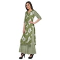 thumbnail image 2 of Moomaya V Neck Printed Kurta And Palazzo Pant Set Ethnic Wear Dress For Women, 2 of 6