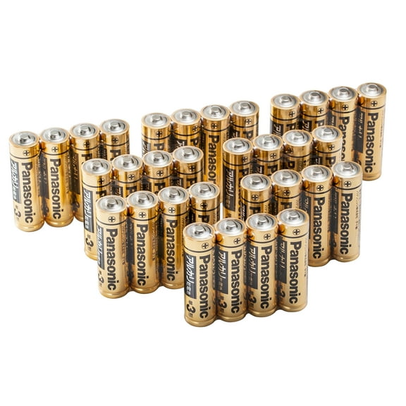 Panasonic AA Alkaline Batteries 32 Pack LR6RJA/32S [Frustration Free Package (FFP)]