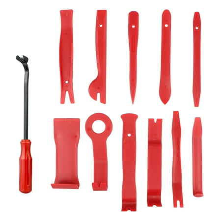 Bojo Trim Panel Tools 12-pack Auto Trim Removal Tools Kit, TSV Car Panel Dash Radio Removal Installer Tools Kit, Upholstery Removal Kit, Fastener Remover Pry Bar Scraper for Door Trim Molding Dash Panel ()