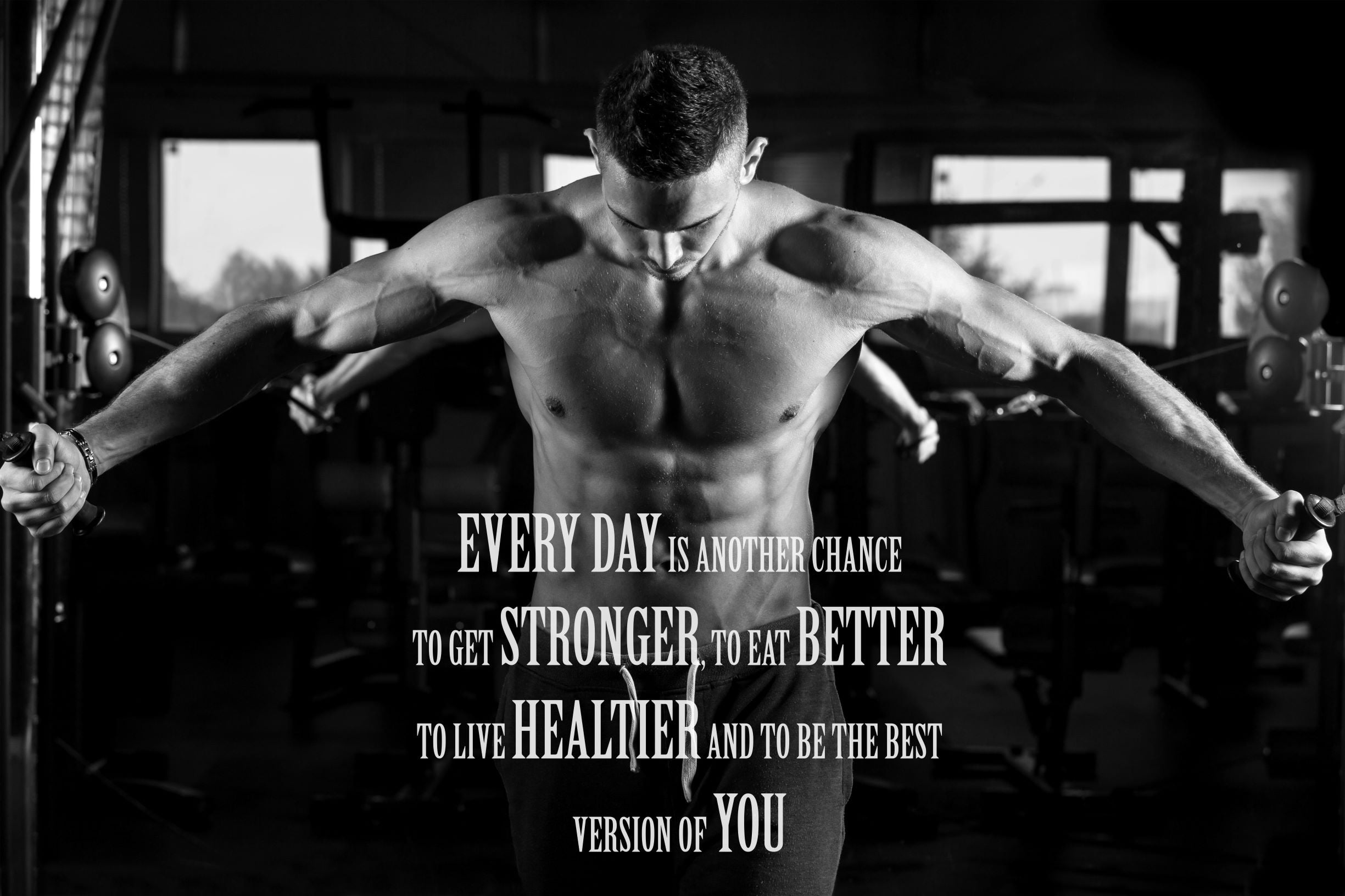 EzPosterPrints - Bodybuilding Men Girl Fitness Workout Quotes