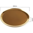 thumbnail image 3 of Organizador de acero inoxidable pulido con espejo, elegante bandeja de almacenamiento multiusos dorada, duradera y resistente al desvanecimiento, bandeja decorativa para cosméticos y joyas, 3 of 7