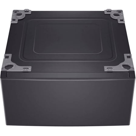 LG WDP6M 27 inch Middle Black Laundry Pedestal with Storage Drawer