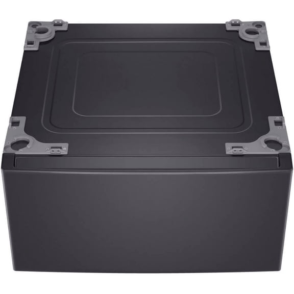 LG WDP6M 27 inch Middle Black Laundry Pedestal with Storage Drawer
