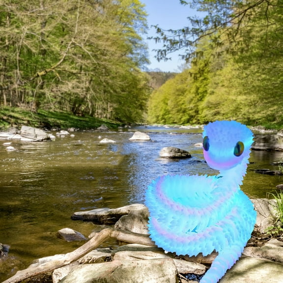 3D Printed Handmade Snake Car Ornaments, With Luminous Light Effect, 30Cm Size, Suitable For Car Interior Decoration And Cross-Border Gift Giving For Craft Enthusiasts