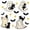 A-1 sheet, variant on Cute Ghost Black Cat Halloween Window Clings - Removable Static Glass Decals Kids Room Decor