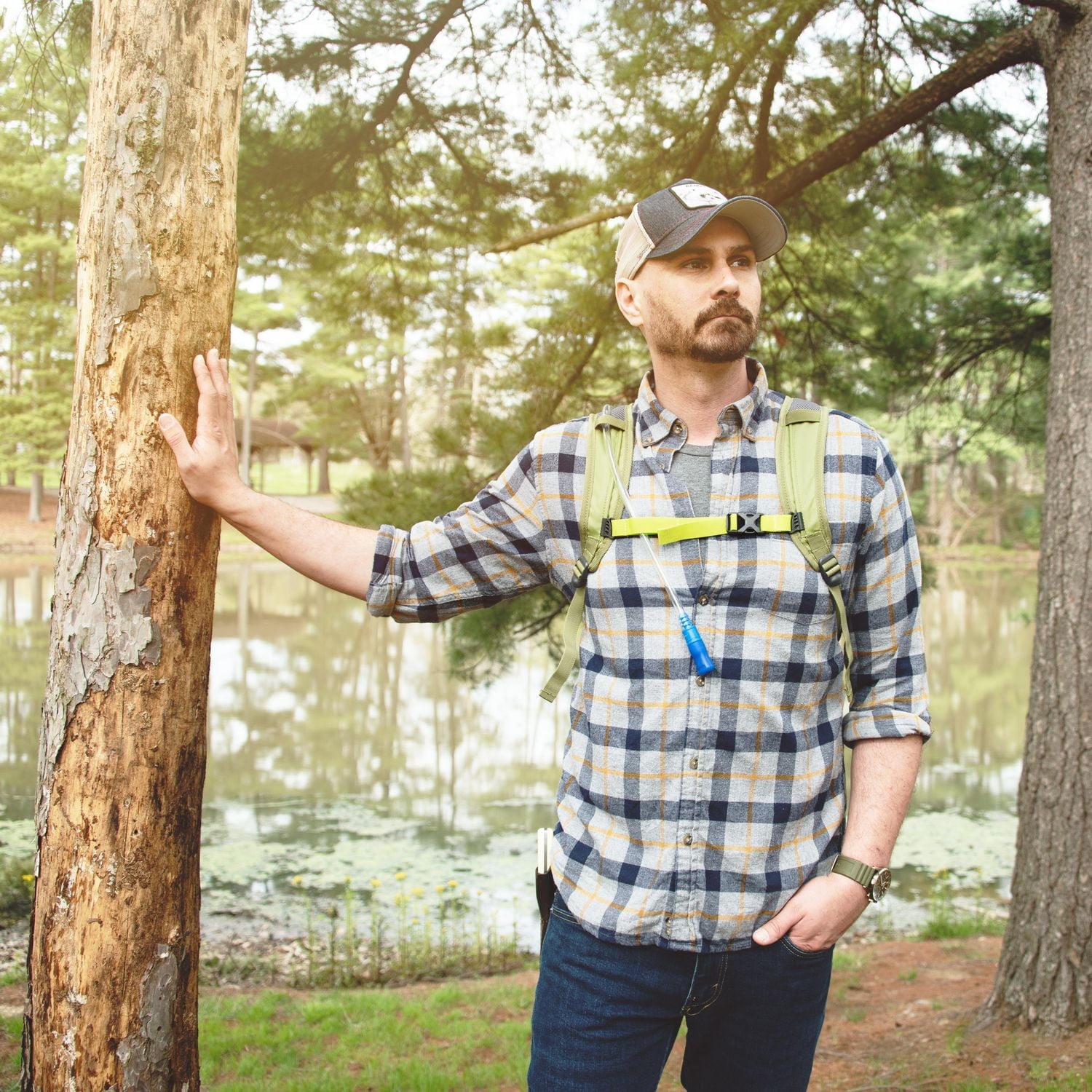 Pack d'hydratation Ozark Trail 4L avec un accent réfléchissant, vert Sac-gourde de 4 litres