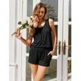 thumbnail image 6 of Ekouaer Sleeveless Pajamas Set for Women Casual Sleepwear Soft Pj Sets Tank Top and Shorts 2 Piece Loungewear for Summer, 6 of 7