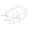 thumbnail image 6 of Furniture of America Marva Glass Top Dining Table in Black and Silver, 6 of 6