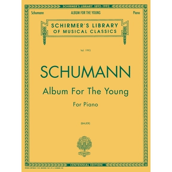 Schirmer's Library of Musical Classics Album for the Young, Op. 68: Schirmer Library of Classics Volume 1993 Piano Solo, Book 1993, (Paperback)