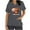 Gray, variant on Sexlip Women's Cartoon Print Short Sleeve T Shirt Cute Design Soft Fabric Daily Casual Wear Gray L