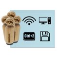 thumbnail image 1 of Desktop Computer Internet Wifi Disk Ctrl Z Undo Rubber Stamp Set for Scrapbooking Crafting Stamping - Medium 1 Inch, 1 of 7