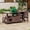 Brown, variant on Harper & Bright Designs Outdoor Kitchen Island with Sink, Solid Wood Outdoor Grill Cart for XL Green Egg Grills, Rolling Outdoor Bar Cart with Stainless Steel Top, for Pizza Prep & BBQ, Grey+Blue