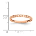 thumbnail image 4 of Solid 14K Rose Gold Link Design Ring Band Size 5.5, 4 of 6