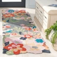 thumbnail image 3 of SAFAVIEH Jardin Naira Floral Area Rug, Green/Pink, 6' x 6' Round, 3 of 5