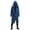 Blue, variant on XIAONU Men'S Hoodies Long Hooded Cardigan Coat With Pockets Solid Color Long Sleeves Oversized Cape Hooded Sweatshirt