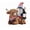 Highland Cow & Gnome, variant on TERESA'S COLLECTIONS Fourth of July Dog Statue with Solar Light, Waterproof Resin Garden Decor, Patriotic Gift