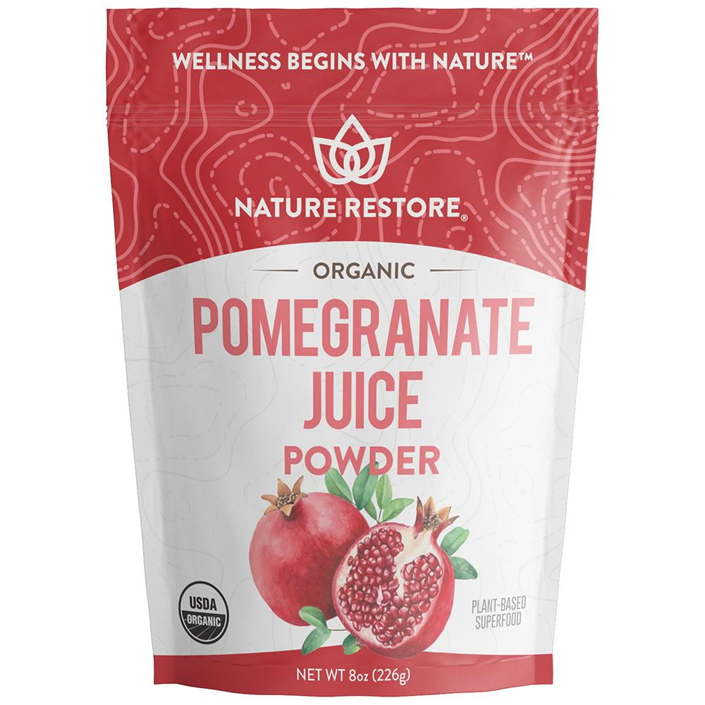 Nature Restore Organic Pomegranate Juice Powder, 8 Ounces, Non GMO, Vegan