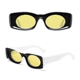 thumbnail image 5 of Rectangular Retro Sunglasses Women Men Polygonal Narrow Fashion Cute Eyewear, 5 of 6