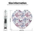 thumbnail image 3 of Salouo Butterflies in Pastel Print Travel Makeup Mirror,Pocket Mirror Portable Hand Mirror 2 x 1x Magnification Folding Makeup Mirror for Handbag and Purses-Heart Shape, 3 of 9