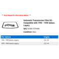 thumbnail image 2 of Automatic Transmission Filter Kit - Compatible with 1990 - 1998 Subaru Legacy 1991 1992 1993 1994 1995 1996 1997, 2 of 2