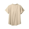 thumbnail image 4 of Timegard Womens Tops Button down Short Sleeve Lapel V-Neck Top Summer Casual Shirts with Pockets Blouse, 4 of 6