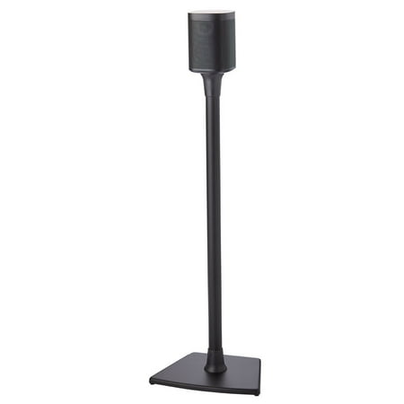 SNSWSS21B1 Sanus Wireless Sonos Speaker Stand for Sonos One, PLAY:1, & PLAY:3 - Audio-Enhancing Design With Built-In Cable Management - Single Stand (Black) -