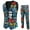 Z250122-A-Blue, variant on toraway Casual Mens Suits 2 Piece Loose Fit Mens Valentine Day Love Printing Dinner Date Suit Jacket Suit Pants Two Piece Suit XXXXL