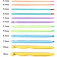 thumbnail image 5 of Tunisian crochet hooks with cable, 120 cm, 12 Afghan crochet hooks 3.0 mm - 12.0 mm for rug, scarf, flowers, tablecloths, shawls and more, 5 of 5