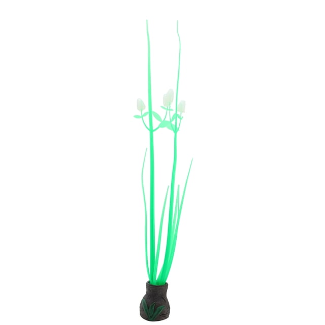 Acuario Simulación Coral Orquídea Flor, Peces Tanque Decoración, Blanco