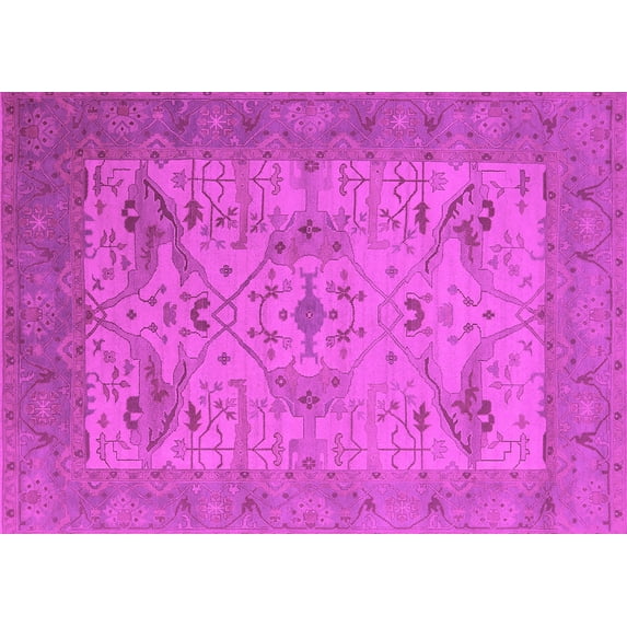 Ahgly Company Indoor Rectangle Oriental Pink Industrial Area Rugs, 2' x 3'