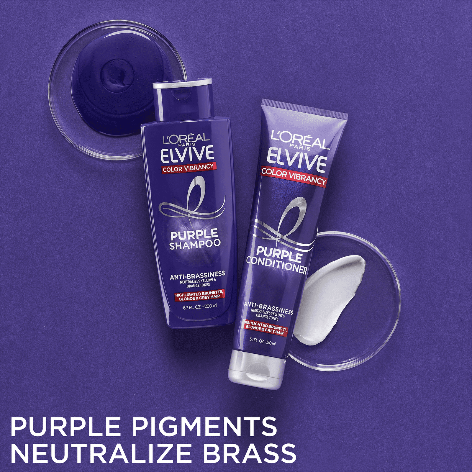 L'Oreal Paris Elvive CV Purple Shampoo 6.7oz C18 24, 6.7 fl oz