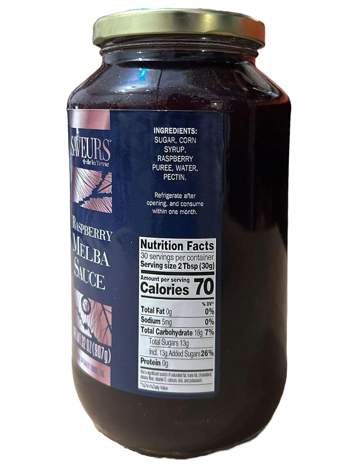 Saveurs Raspberry Melba Sauce 32 oz.