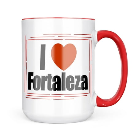 

Neonblond I Love Fortaleza region: Brazil South America Mug gift for Coffee Tea lovers