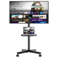 thumbnail image 1 of Seraphiel Soporte Para Pantalla Móvil Con Ruedas, Mueble Para Televisores De 26 A 55 Pulgadas, Carro Monitor Con Altura Ajustable Con Estante Para Computadora, Soporte Para Tv Base De Pie, Hasta 55 Kg, 1 of 1