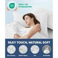 thumbnail image 4 of Alanda Cooling Pillowcase Standard Size, Arc-Chill Cooling Pillowcase Cooling & Cotton Design, Breathable Skin-Friendly Zipperd Summer Pillowcase, 2 Pack, White, 20"x 26", 4 of 7