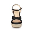 thumbnail image 6 of BLISSFUL STEP Women's Sandals Espadrille Wedge Open Toe Ankle Strap Platform Heels Black 7, 6 of 7