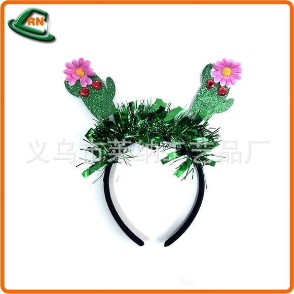KAKOWELY Tocado mexicano para mujer, accesorio para el cabello para fiesta hawaiana, linda diadema floral de cactus, diadema elástica con flores de cactus, accesorio para el cabello hawaiano