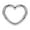 Silver, variant on 16 Gauge Daith Piercing Jewelry 16g 8mm Rose Gold Surgical Steel Heart Daith Earring 1pc