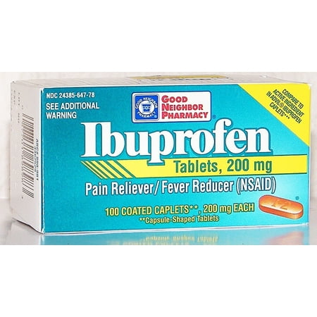 Ibuprofen Tablets, 200mg 100coated Caplets