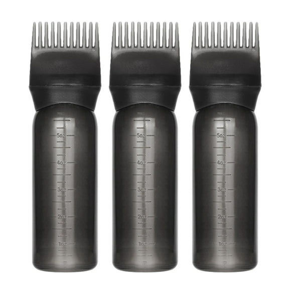3 pcs Root Comb Applicator Bottle Hair Dye Root Applicator Bottle Scale Root Applicator Bottle