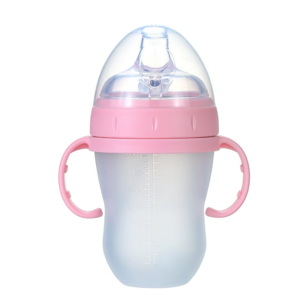 240ml/ 8oz Baby Water Bottle with Straw Wide Mouth Milk Feeding Bottles