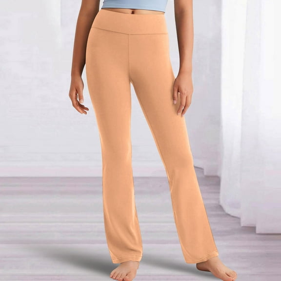 Sentuca Girls School Uniform Pants High Waist Slim Straight Leg Stretchy Dress Pants Leggings Thighs for Kids Clothes