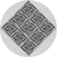 thumbnail image 1 of Ahgly Company Tapis Rond Lavable en Machine Intérieur Transitionnel Gris Platine, 7 Pieds Rond, 1 of 7