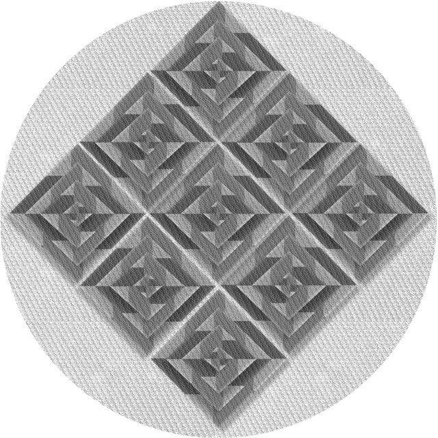 Ahgly Company Tapis Rond Lavable en Machine Intérieur Transitionnel Gris Platine, 7 Pieds Rond