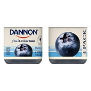 Dannon Fruit on the Bottom Blueberry Yogurt, 5.3 Oz. Cups, 4 Count