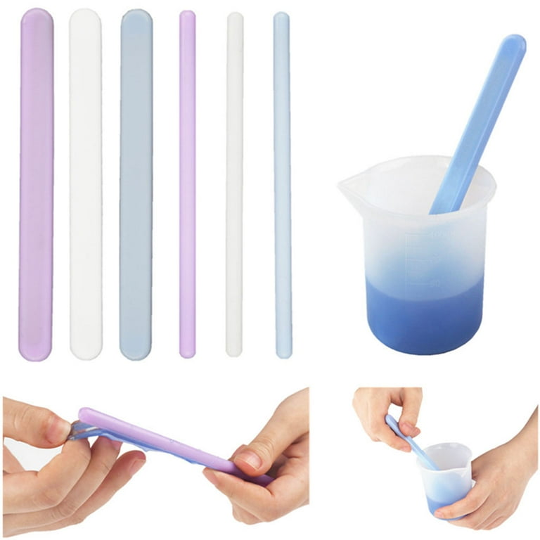 Silicone Stir Stick Mixing Resin Stirring Rods Liquid Paint Epoxy DIY Craft