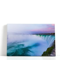 Majestic Niagara Falls Under the Twilight - Wrapped Canvas Print Wall Art | 18" W x 12" H
