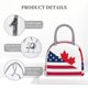 thumbnail image 4 of Easygdp USA Canada Flag Bolsa de Almuerzo Insulada Grande, Forro de Aluminio, Diseño Espacioso, a Prueba de Fugas, Ideal para Trabajo, Picnics, Viajes y Actividades al Aire Libre, 4 of 6