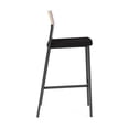 thumbnail image 2 of Avon Reception Cafe Stool UPH Seat HPL Back / Charcoal Steel / Mahogany / Black, 2 of 4